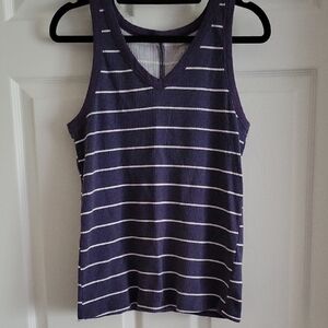 Maurice's Fitted Blue Stripe Tank Top